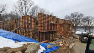 Construction of the New Showroom in Lake Hopatcong Marine, Lake Hopatcong, New Jersey