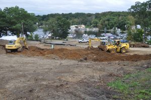 Construction of the New Showroom in Lake Hopatcong Marine, Lake Hopatcong, New Jersey